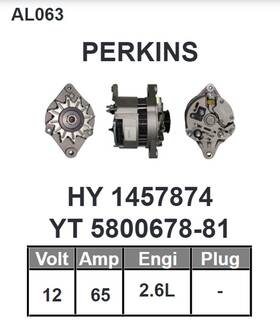 5800678-81 Aftermarket 1457874 Hyster Yale Alternator 12v 65 A Perkins 2.6l Al063