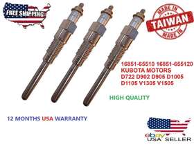 16851-65510 Aftermarket 3pcs Kubota Glow Plug Motors D722 D902 D905 D1005 D1105 V1305 V1505