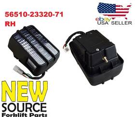 56510-23320-71 Aftermarket Toyota Forklift Head Lamp 12volts With Bulbs And Connector Right