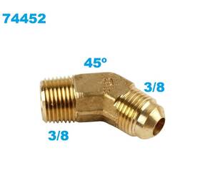 74452 Aftermarket Propane Fitting Elbow 45 Brass 3/8 X Male Pipe