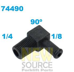 74490 Aftermarket Forklift Propane Fitting 1/4 Npt 1/8 Hose 90 Connector Lpg Elbow