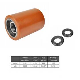 813014 Aftermarket Poly Wheel For Crown Electric Pallet Jack Models Wp 2300 3000