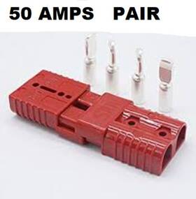 Ap50sbv Aftermarket 2x Battery Cable Connectors 50 A 600v Red Complete For Yale Ezgo 6331g2