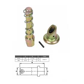 Fpk-4738 Aftermarket Set Of 2 Forklift Fork Pin Kit Class 4 93mm