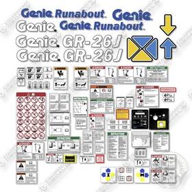 Grj16l-1999 Aftermarket Genie Gr26j Decal Kit From Grj10-101 To Vertical Mast Lift -