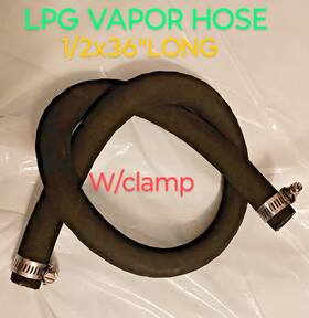 Hose36 Aftermarket Forklift Lpg Vapor Hose Universal With Clamp 1/2x36 Inch Long Usa Quality