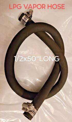 Hose50 Aftermarket Forklift Lpg Vapor Hose Universal With Clamp 1/2x50 Inch Long Usa Quality