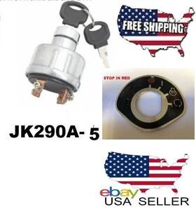 Jp30018-5 Aftermarket 290a Ignition Switch Stop In Red Plate Sign 4 Screw Terminals
