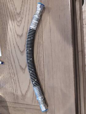 Lpg-522 Aftermarket Forklift Gas Propane Hose 12 Inch Spiral Guard 3/8 Female Flare Universal