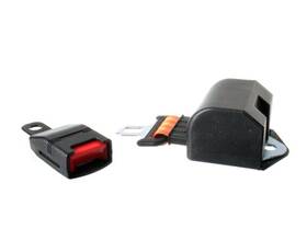 Sy91829 Aftermarket Forklift Seat Belt 55 Inch Retractable 2-point Orange Push Release