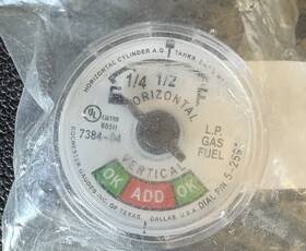 Sy9728 Aftermarket Part# Forklift Snap In On Propane Tank Sight Gauge Dial Fuel Level
