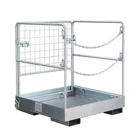 F-wp36-zn-attachman Attachman Forklift Safety Cage - 36 Inch X36 Heavy Duty Man Basket 1150lbs