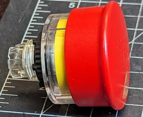 L22du01a Baco Mushroom Head Push-pull To Reset Emergency Stop Flag Hyster Kalmar B9by #1