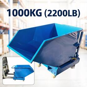 170225 Banfluxion 2200lb/1000kg Self-dumping Steel Hopper For Manual Operation Forklifts
