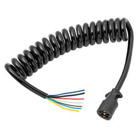 54006-044 Bargman 7-way 8-foot Coiled Wire Tow Trailer Light Connection Harness