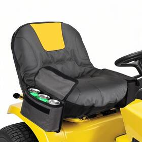 Bc0266 Beadchica Deluxe Riding Lawn Mower Seat Cover Compatible With Large Grey&yellow