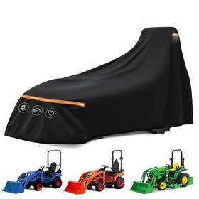 Sp-xb709-o Bigacover Heavy Duty Tractor Cover Waterproof 600d Oxford 149 Inch L X 76 W 86 H Black