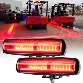 Sp-cl1411-b  Bordan 2 Pack Forklift Safety Light Led Warning Pedestrian Red Zone War