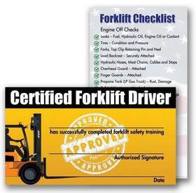 Brand Us Forklift Certification 662425066414 Training Cards Package Of 10 - Certified
