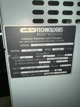 Vfr12hk850 C&d Technologies Ferro 1500 24v Forklift/picker Battery Charger