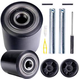 Carbo Glide 810017352371 Pallet Jack/truck Load Wheels Full Set With Axles And Entry Exit Roller 3 Inch X