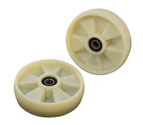 Nyw-752-s Carbo Glide Jack Truck Steering Wheels Set 2pcs 7.5x 2 With Bearings Id 20mm Nylon