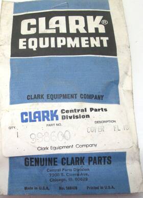 998600 Clark New Old Stock Genuine Cover
