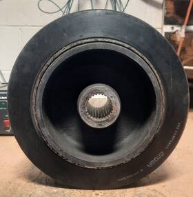 Crown 13x8-1/2x4-1/2 #13x8-1/2x4-1/2 Solid Rubber Wheel On Steel Rim 243 Compound S42