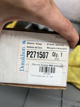 P271507 Donaldson Rain Cap 3 In Nos