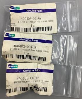 400403-00169 Doosan Lot Of 3 Fuel Filter Kits B602