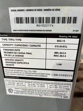 18-155-19 Enersys 2021 36 Volt Forklift Battery 18 Cell 85g-13