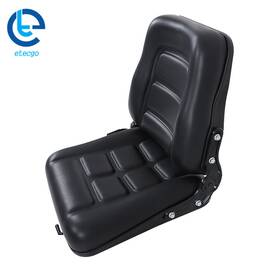 810566 Etecgo Forklift Tractor Seat Durable Adjustable Backrest Slide Pvc Leather Suspension