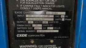 Es3-12-550 Exide 24v Forklift Charger 3 Phase 208v 240v 416v 480v 550ah 88 Amp - Battery