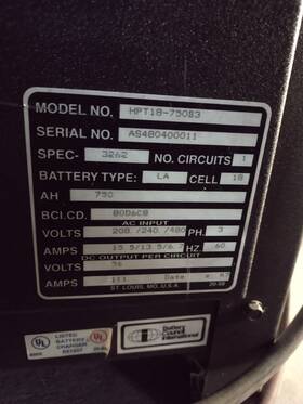 Hpt18-75083 Extreme Power 36 Volt Forklift Battery Charger