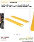 Fe-5-48 Vestil Forklift Extensions