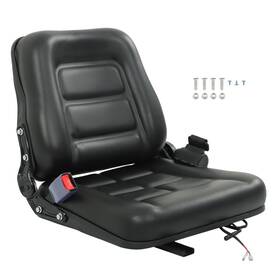 Gt6410950 Globalmart-top Universal Forklift Seat Fold Down With Safety Belt For Tractor Loader Excavator Us