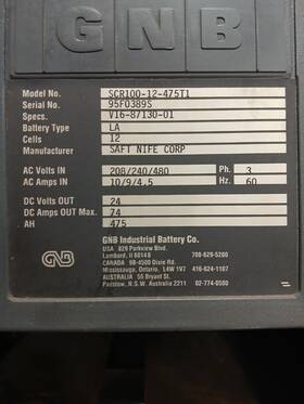 Scr100-12-475t1 Gnb Battery Charger 3 Ph 208/240/460- 24v Out