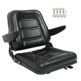 Gps3663608 Golfpartstore Universal Forklift Seat Pvc Tractor Foldable With Armrests And Safety Switch
