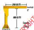 H11216 Heavy Duty Freestanding Floor Mount 1 000 Lb 2 Ton Jib Crane 12 Hub 16 Span