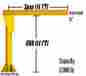 H21414 Jib Crane Freestanding Floor Mount 2 000 Lb 1 Ton Heavy Duty 14 Hub Span