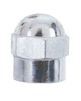 N-1202 Haltec Standard Bore Chrome Hex Cap - 100ea