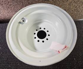 M21725 Hiab Qty 1 White Steel Float Forklift Wheel Rim 10 Hole 15x13 10x139.7