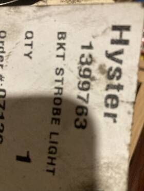 1399763 Hyster Bracket Strobe Light Part Number