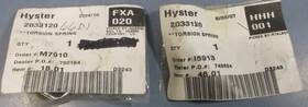 2033120 Hyster Lot Of 2 Torsion Spring For Forklift