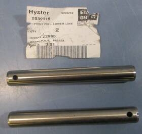 2039119 Hyster Lot Of 2 Lower Link Pivot Pin 6-7/8 Inch Long 7/8 Dia