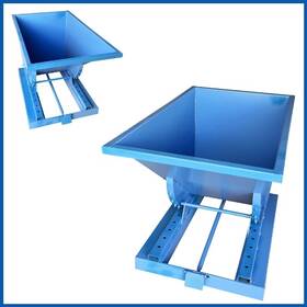 520l Intbuying 198462596930 Forklift Self-dumping Hopper 1-ton Capacity Carbon Steel Tipping Bucket