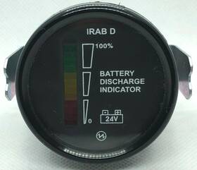 219624 Irab 24 Volt Battery Discharge Indicator Gauge - Forklifts Commercial Equipment