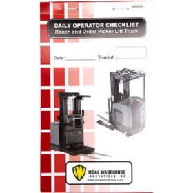 70-1077 Ironguard Replacement Checklist For Warehouse Electric Narrow Aisle Forklift