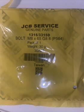 3315d Jcb Part # 1315/3315d Fits Bolt - Hexagon Head