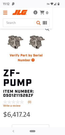0501211526zf Jlg Zf-pump Forklift Pump Genuine Part Replacement